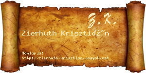 Zierhuth Krisztián névjegykártya