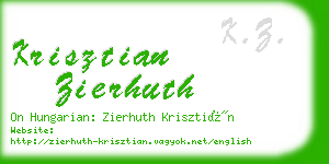 krisztian zierhuth business card